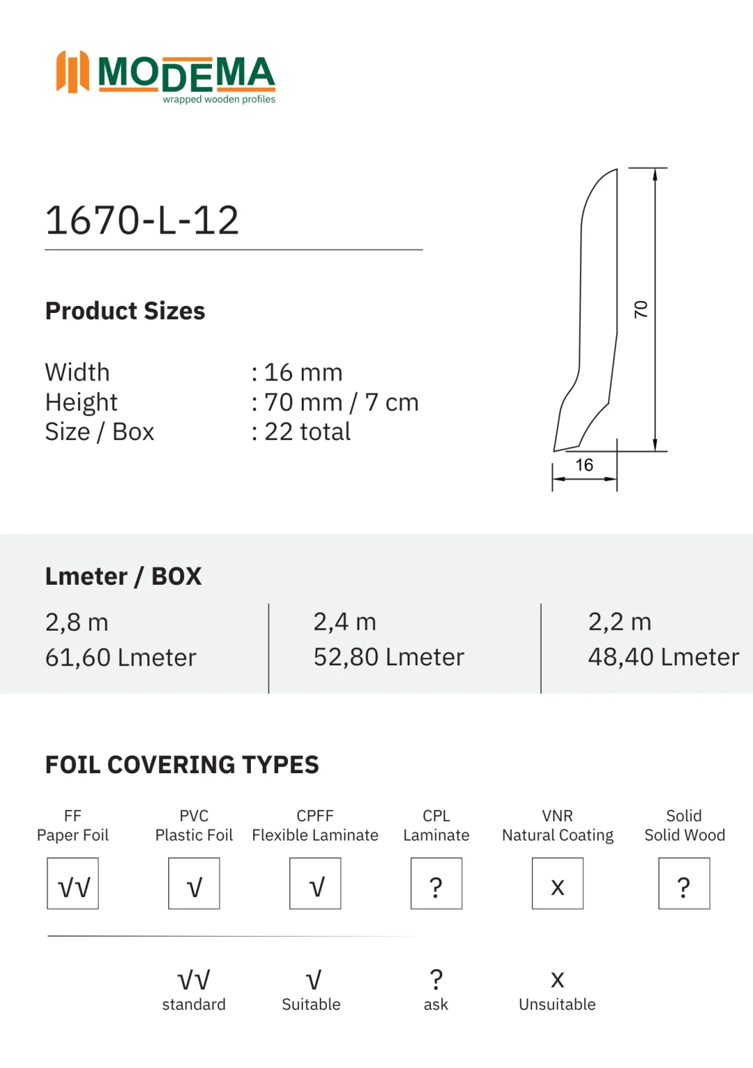 1670-L-12, technical drawing sheet