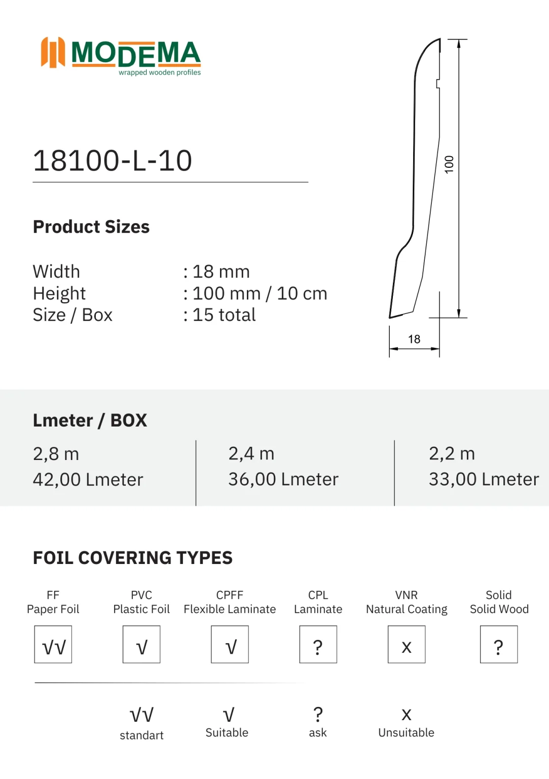 18100-L-K-10, technical drawing sheet