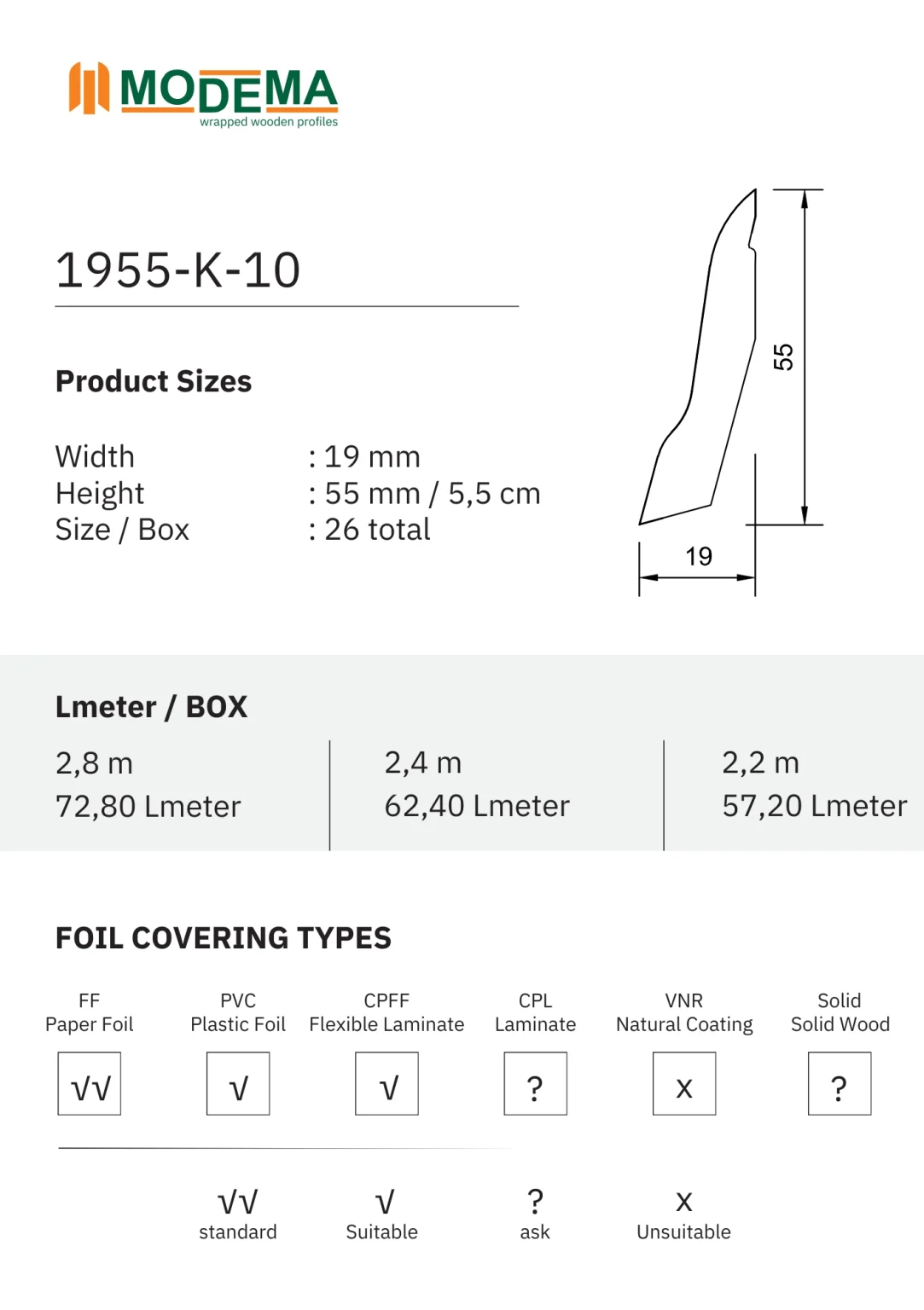 1955-K-10, technical drawing sheet