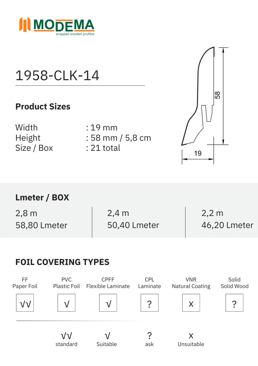 1958-CLK-14, technical drawing sheet