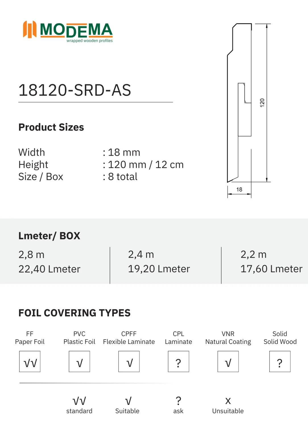 18120-SRD-AS, technical drawing sheet