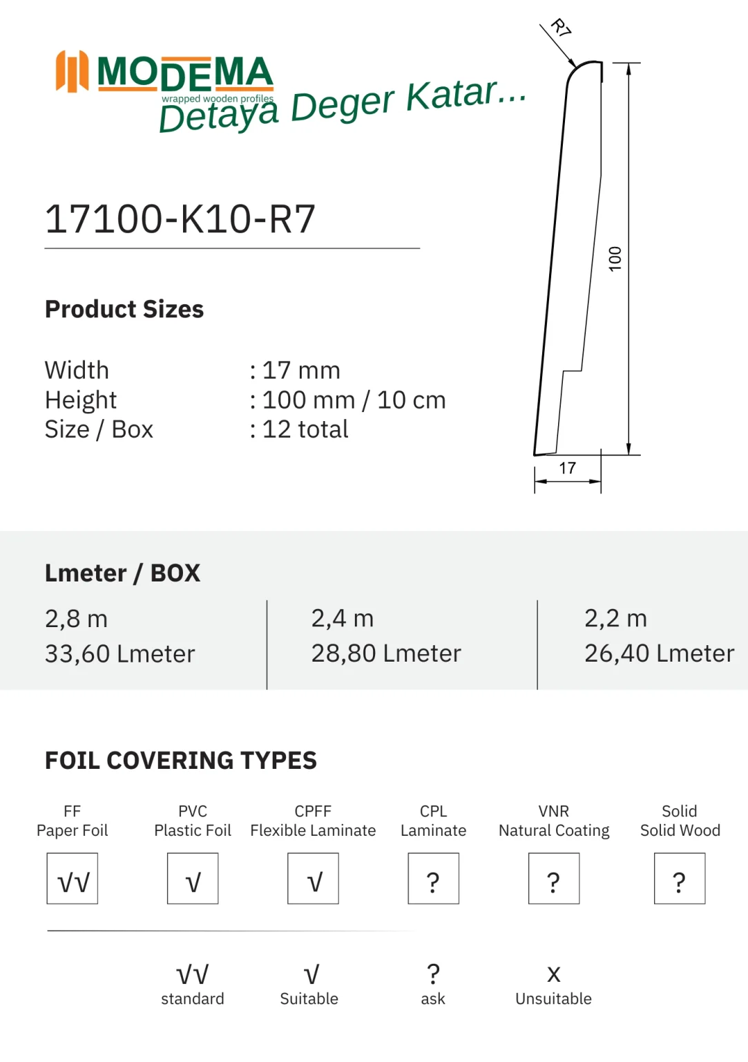 17100-K10-R7, technical drawing sheet