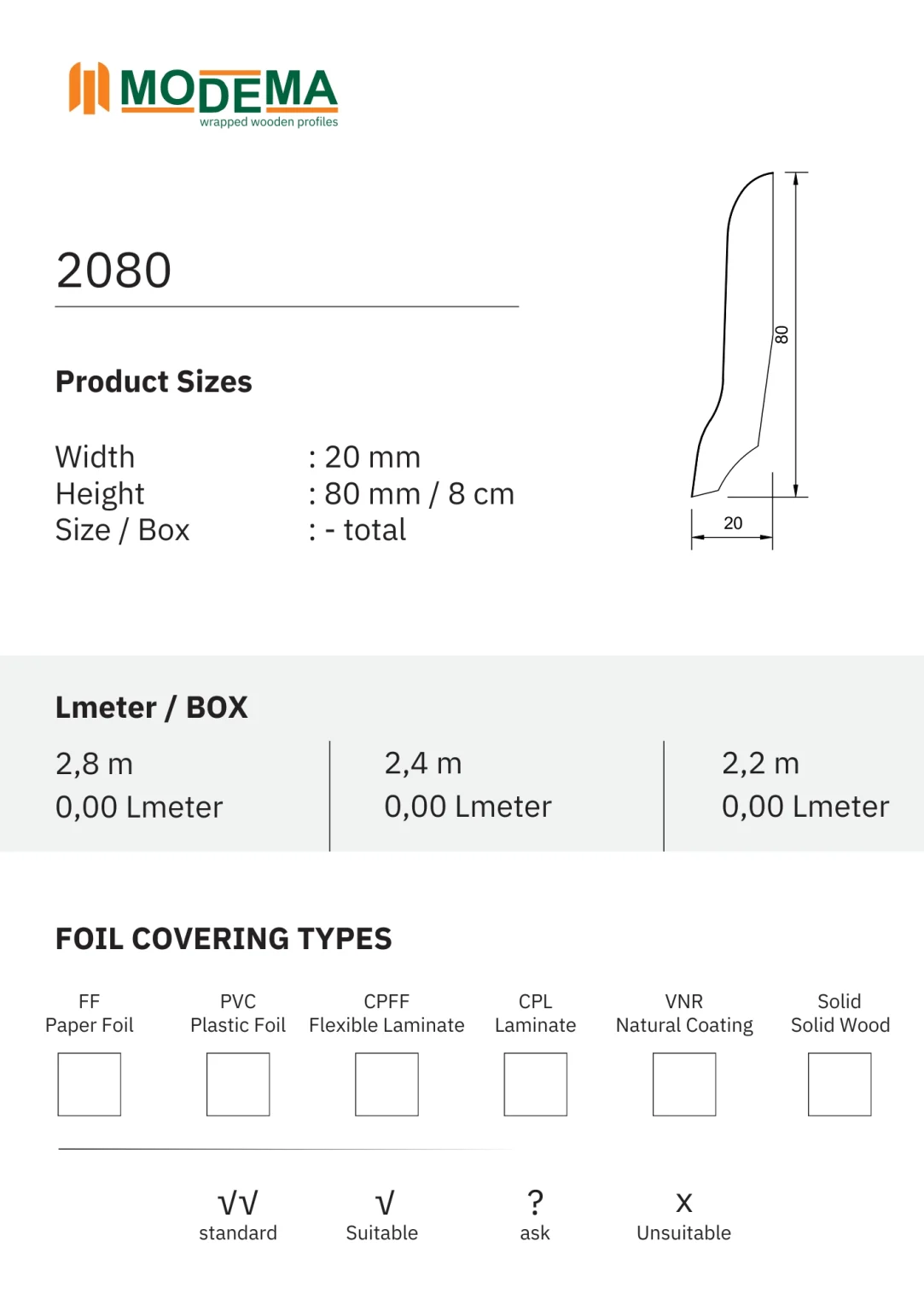 2080, technical drawing sheet