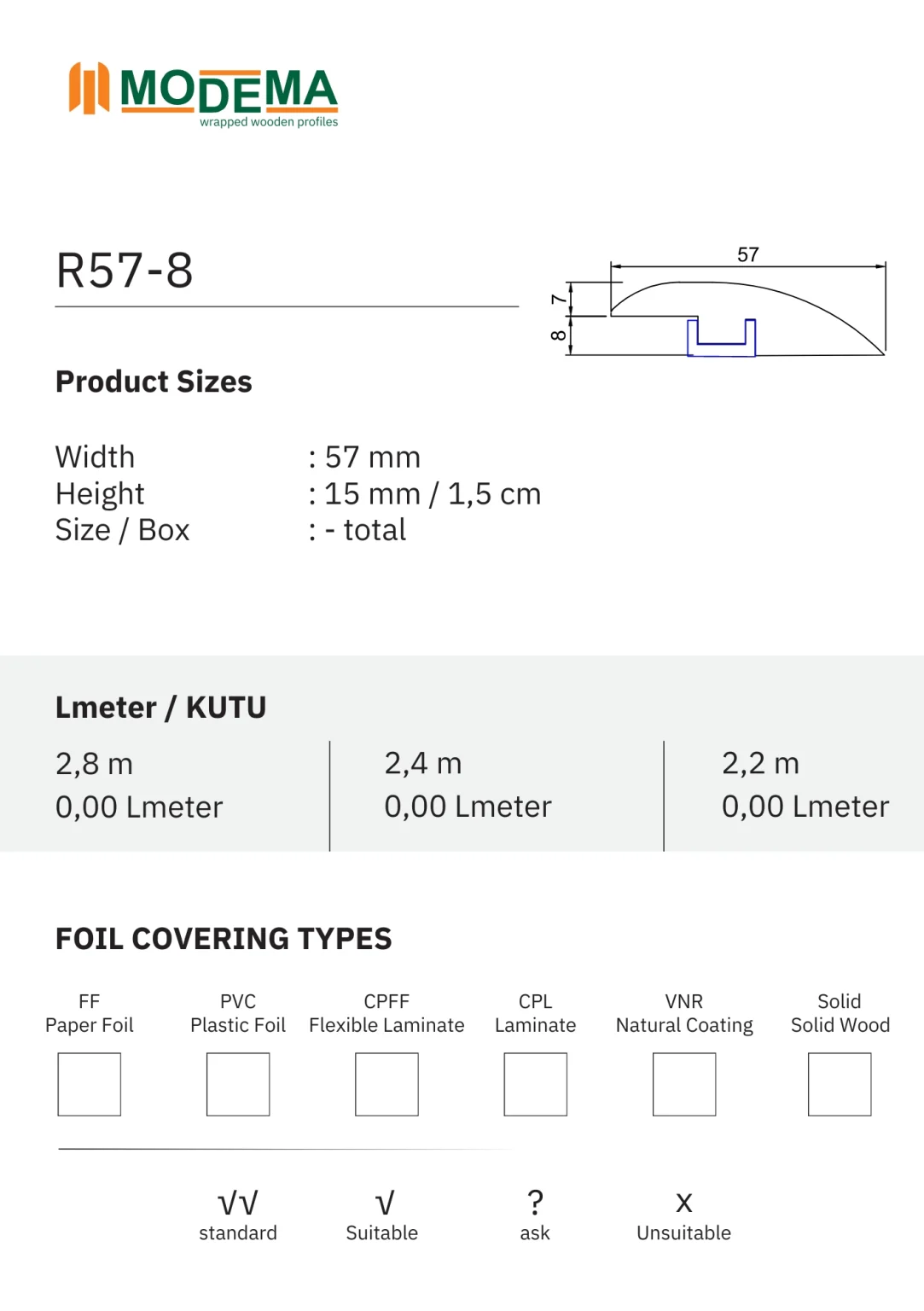 R57-8, technical drawing sheet