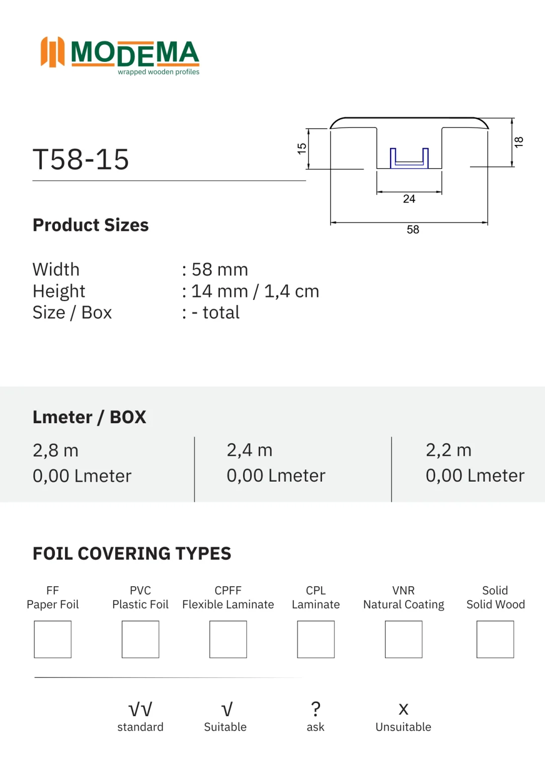 T58-15, technical drawing sheet