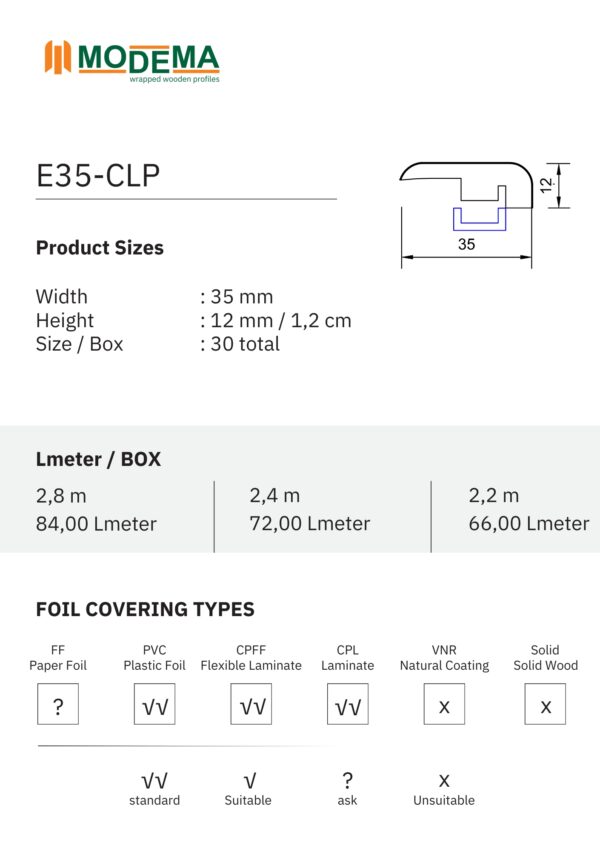 Trim Profile E35-CLP - Image 2