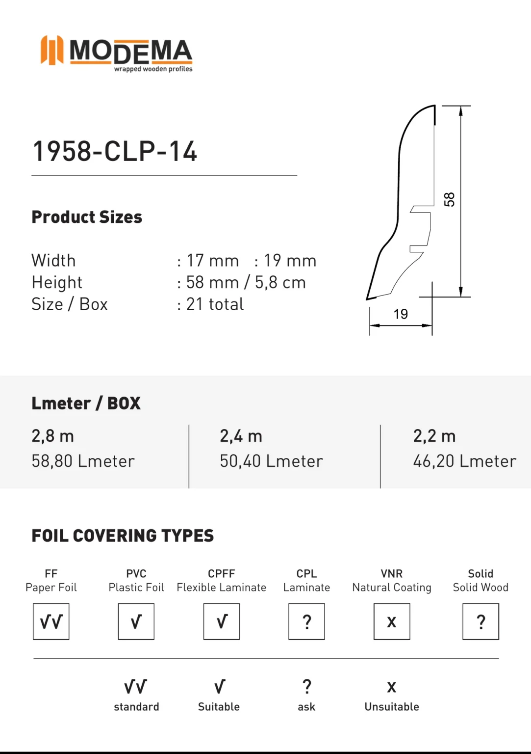 1958-CLP-14, technical drawing sheet
