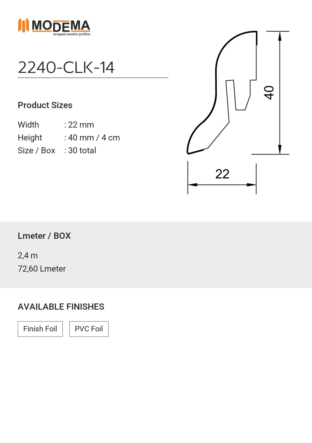 2240-CLK-14, technical drawing sheet