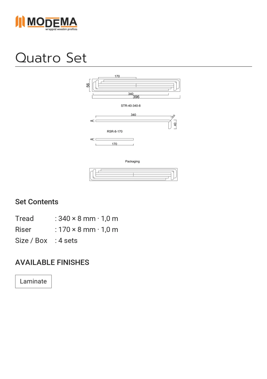 Quatro Set, technical drawing sheet