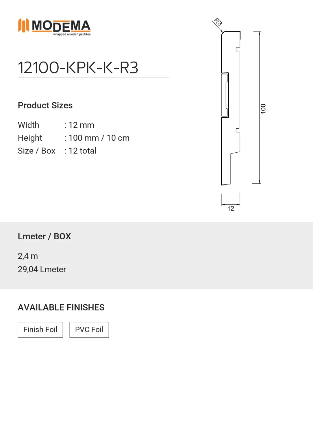 12100-KPK-K-R3, technical drawing sheet