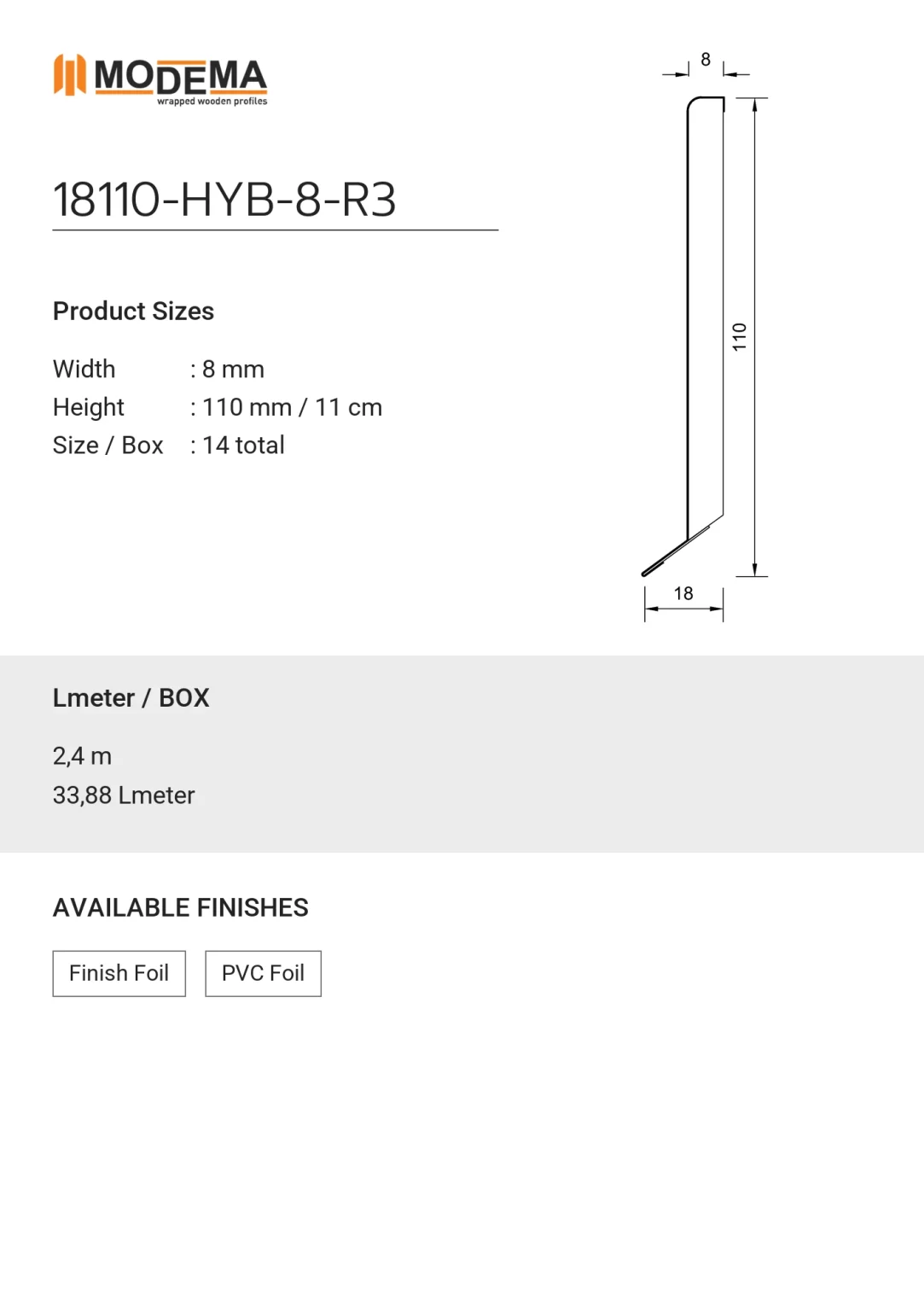 18110-HYB-8-R3, technical drawing sheet