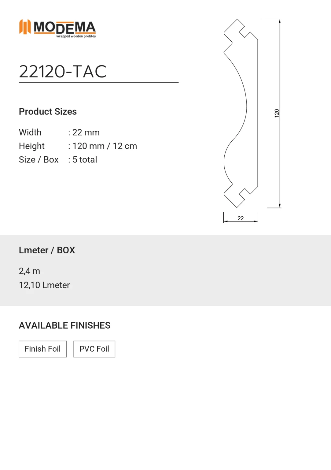 22120-TAC, technical drawing sheet